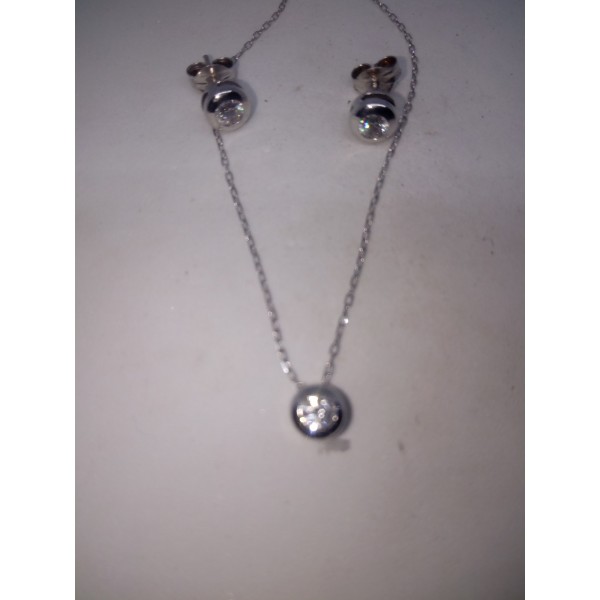 Juego oro blanco ptes 78 / colgante