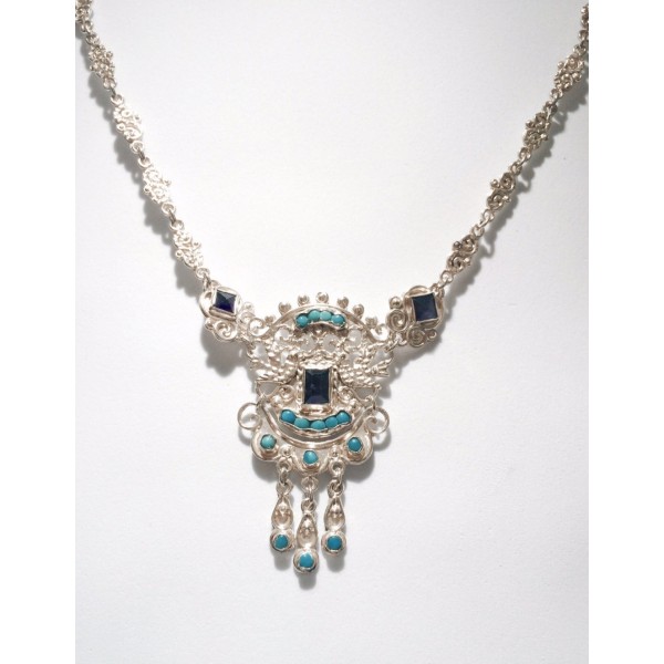 Collar turquesas plata
