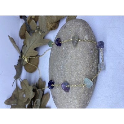 Collar de plata de piedras