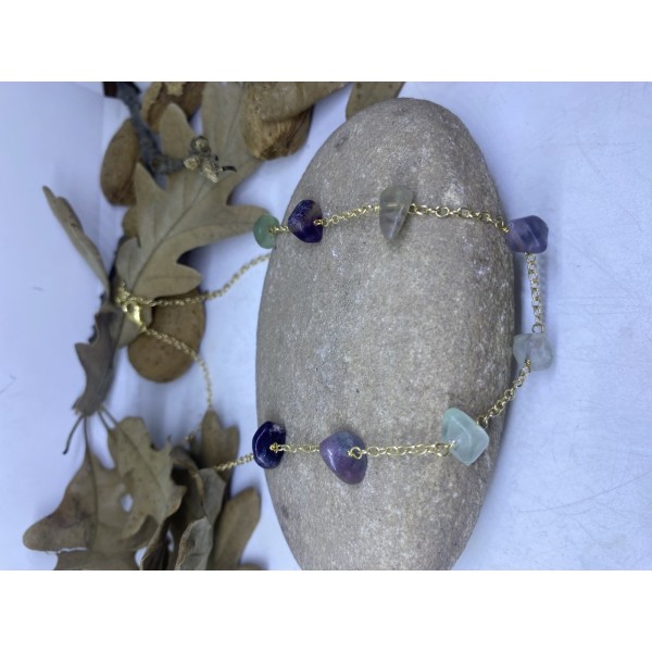 Collar de plata de piedras