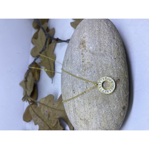 Collar plata redondo