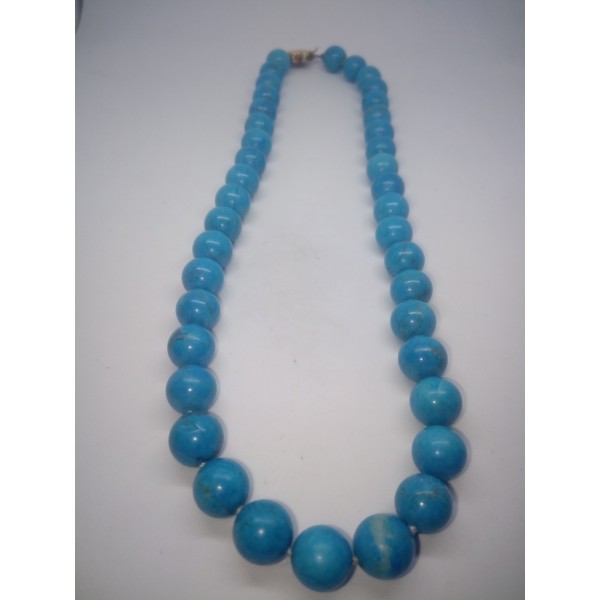 Collar turquesas con cierre oro