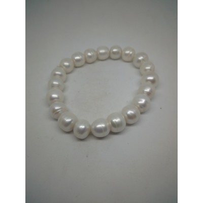 Pulseras perla blanca