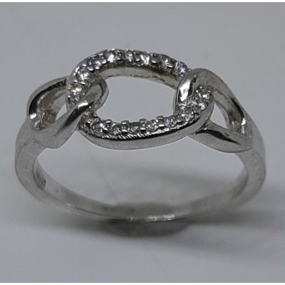 Sortija plata rodio