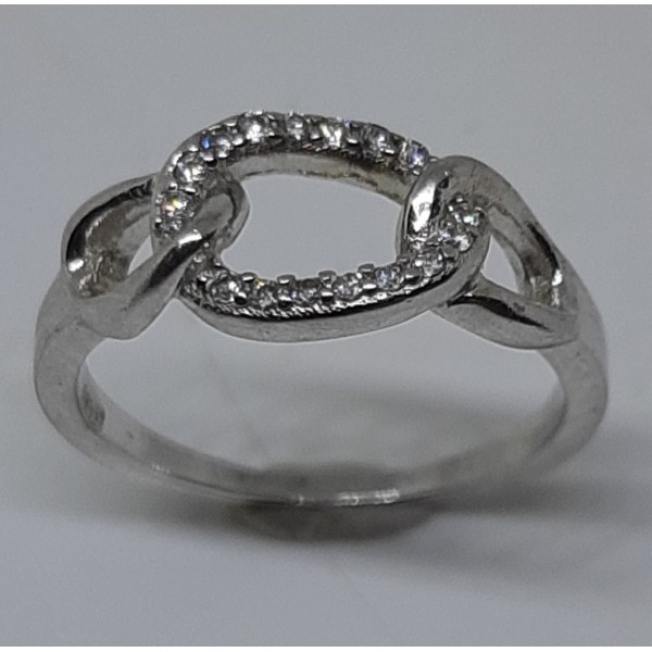 Sortija plata rodio