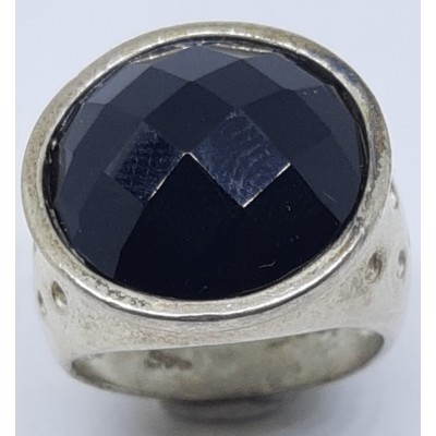 Sortija plata onix