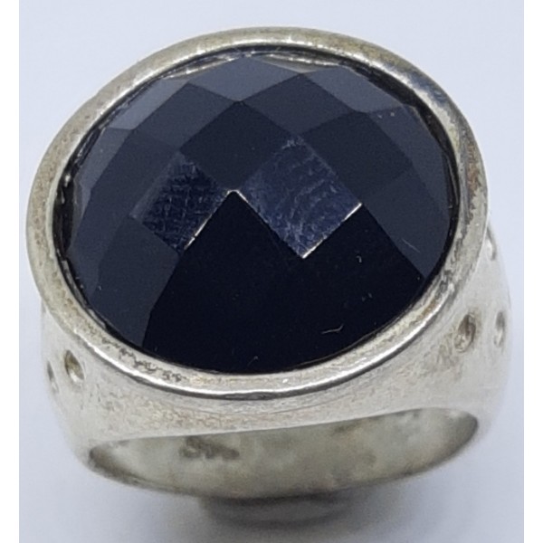 Sortija plata onix