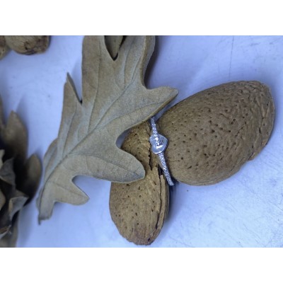 Anillo plata corazon