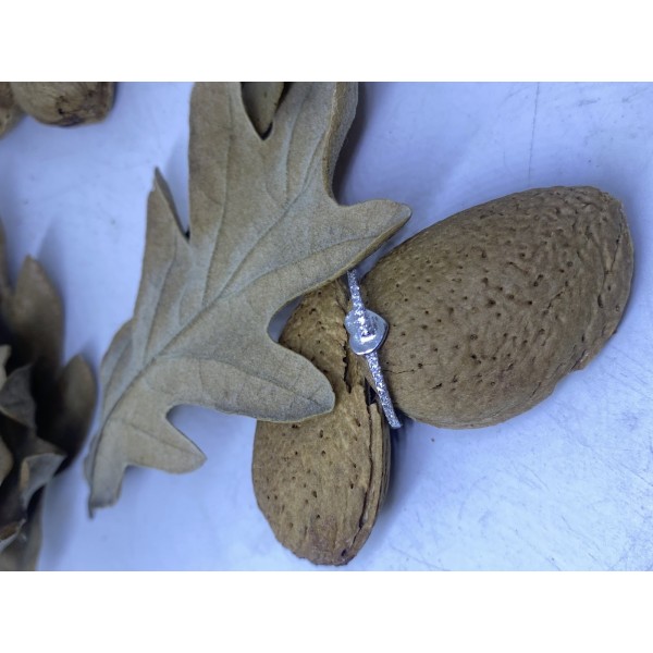 Anillo plata corazon