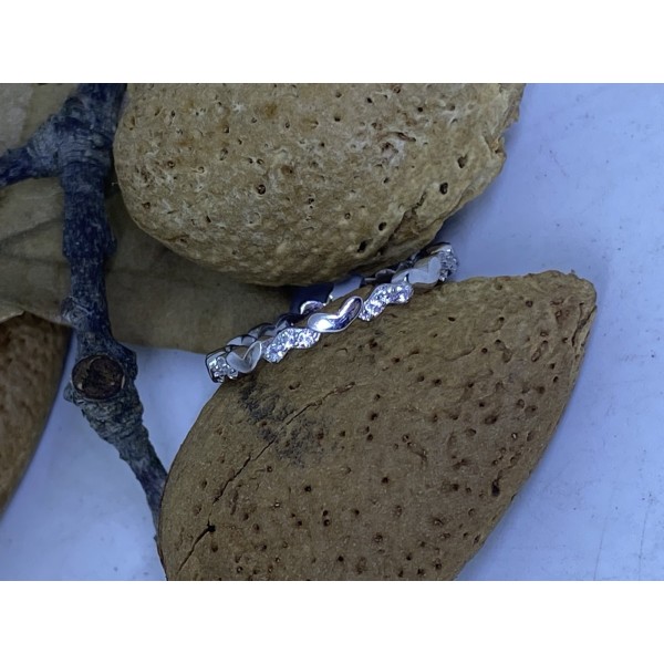 Anillo plata corazones