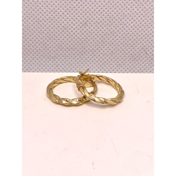 par pendientes aro oro amarillo