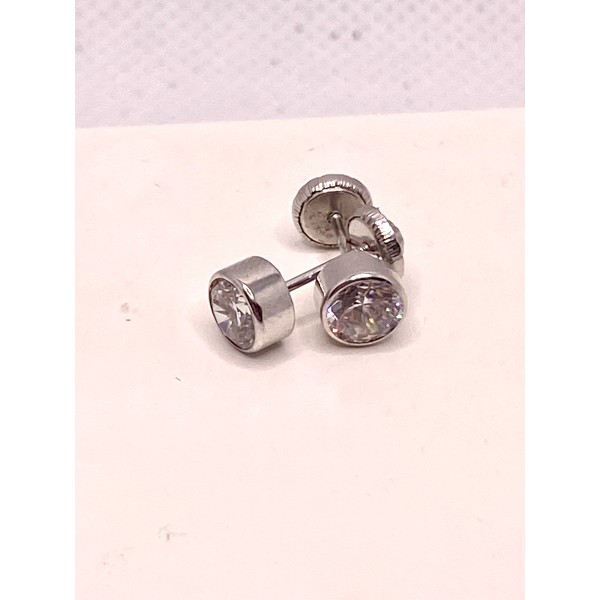 par pendientes oro blanco con brillantes