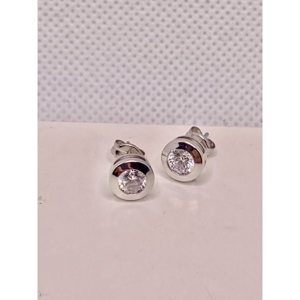 par pendientes oro blanco con brillante