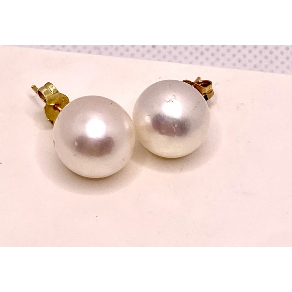 par pendientes perla grande oro amarillo