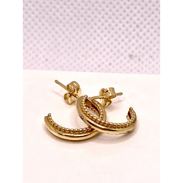 par pendientes aro oro amarillo