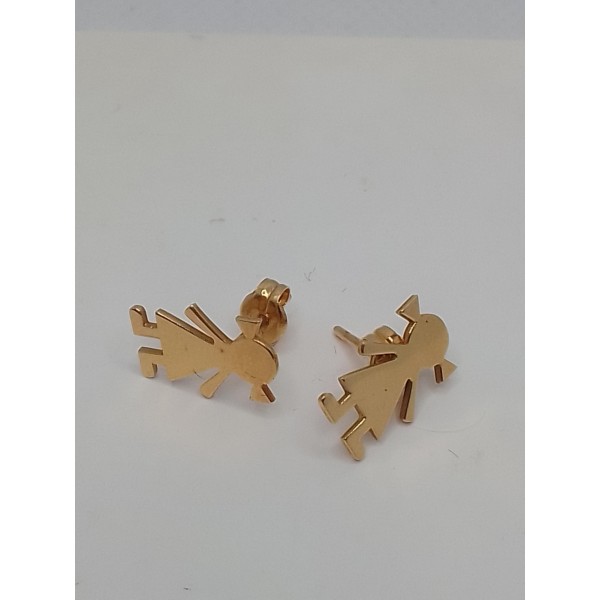 par pendientes niña oro amarillo