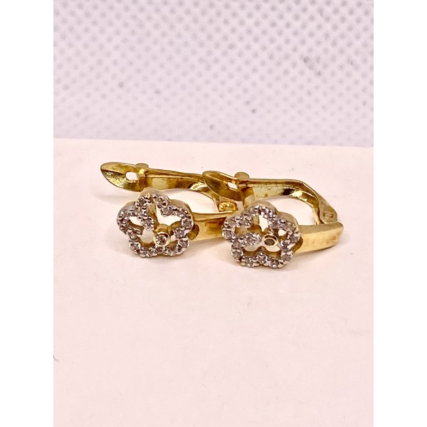 par pendientes comunión oro amarillo