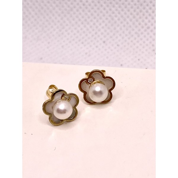 par pendientes comunión oro amarillo