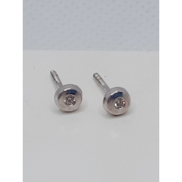 par pendientes oro blanco bebe
