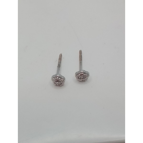 pendientes oro blanco