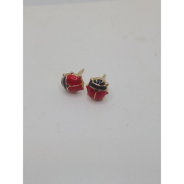 par pendientes bebe mariquitas