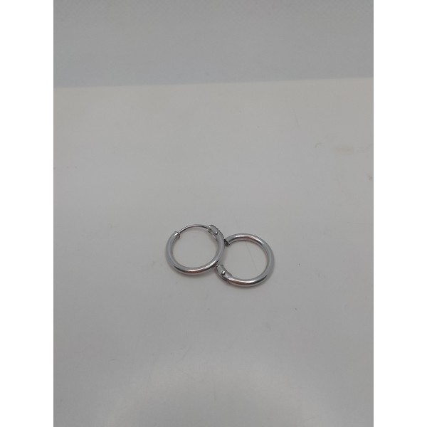 arete oro blanco bebe