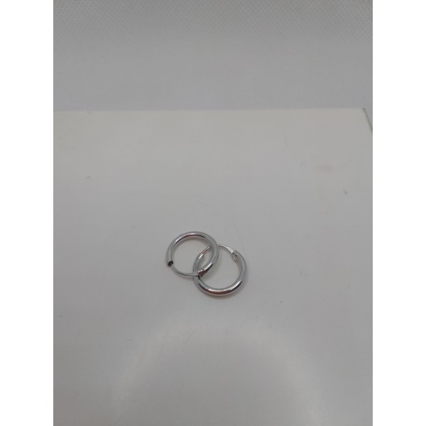 arete oro blanco bebe