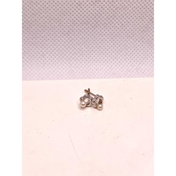 par pendientes oro blanco bebe