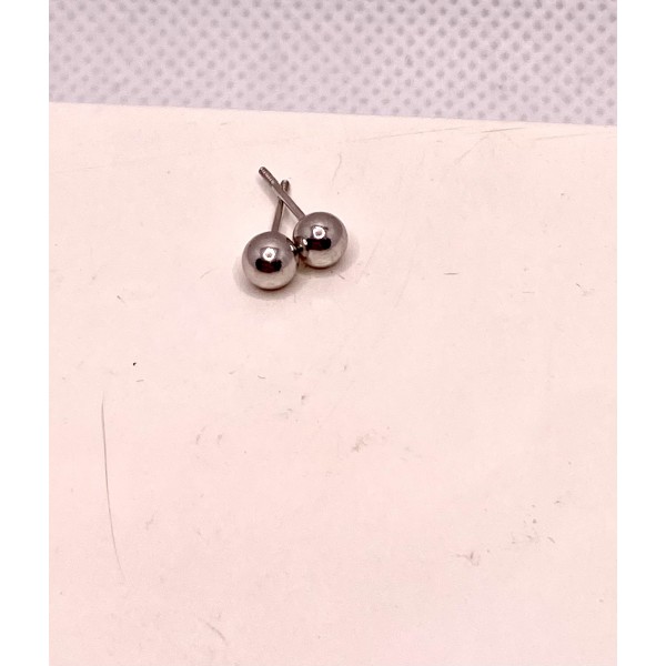 par pendientes oro blanco perla bebe