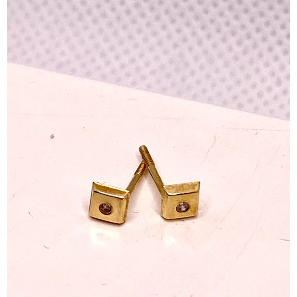 par pendientes oro amarillo bebe