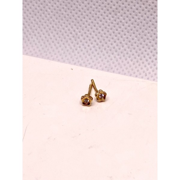 par pendientes oro amarillo bebe
