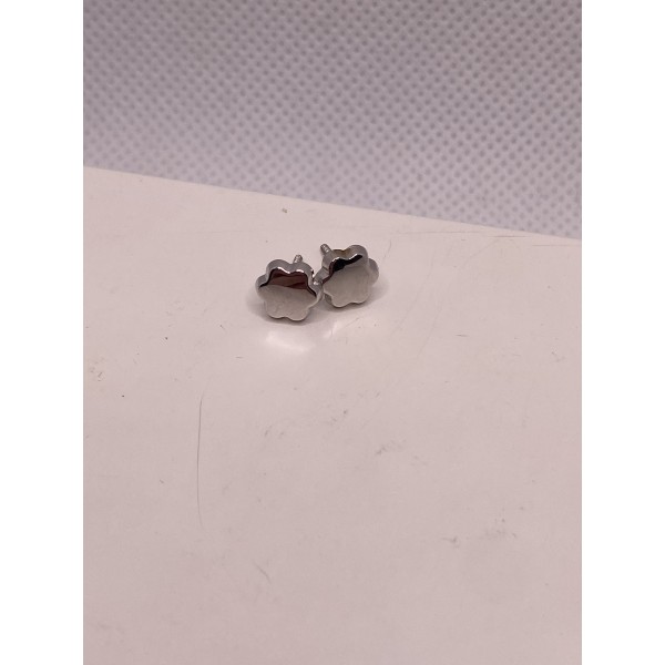 par pendientes oro blanco bebe