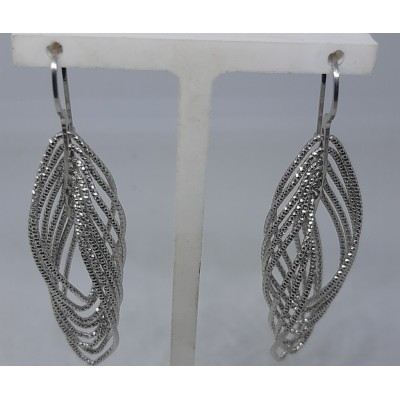 Pendientes largos plata