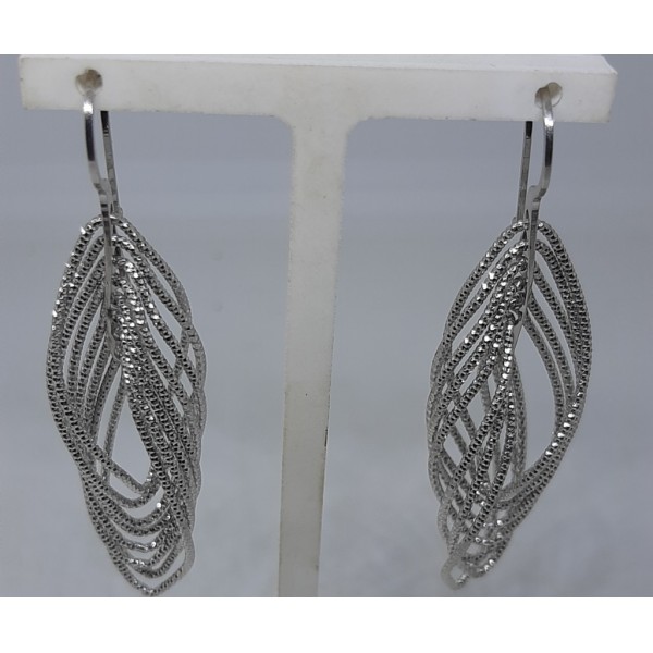 Pendientes largos plata