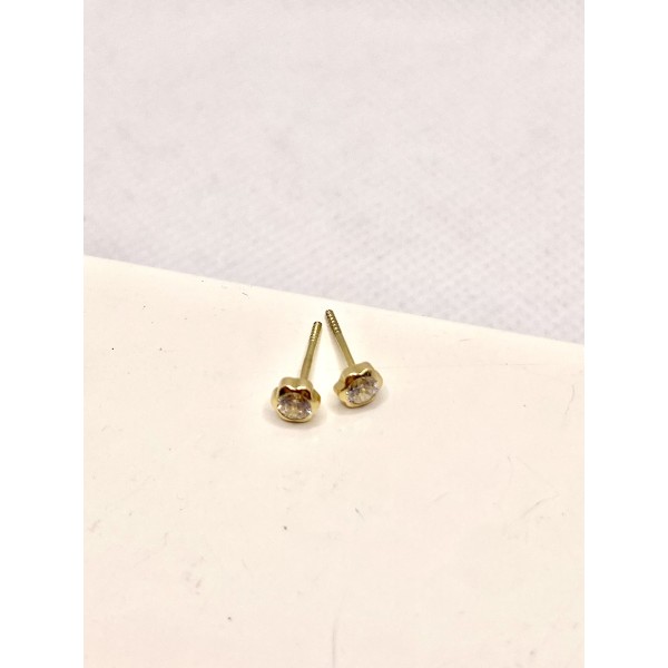 par pendientes oro amarillo bebe