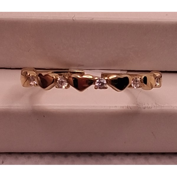 anillo oro con corazon