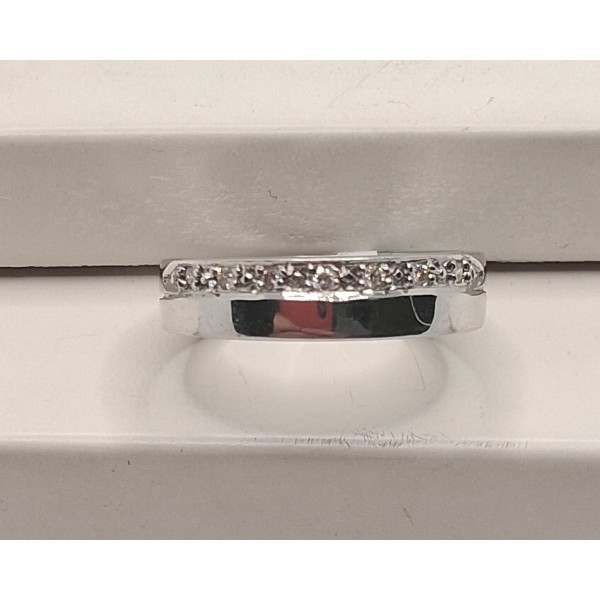 Anillo oro blanco con brilllantes