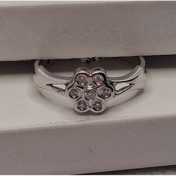 Anillo oro blanco con brillantes