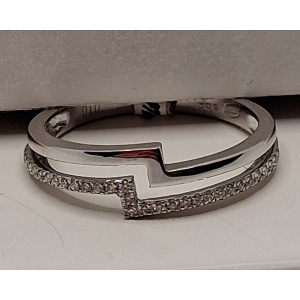 Anillo oro blanco con brillantes