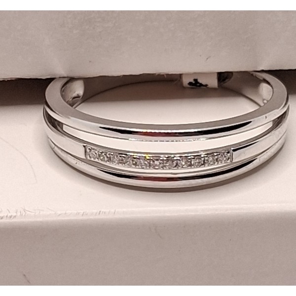 Anillo oro blanco con brillantes