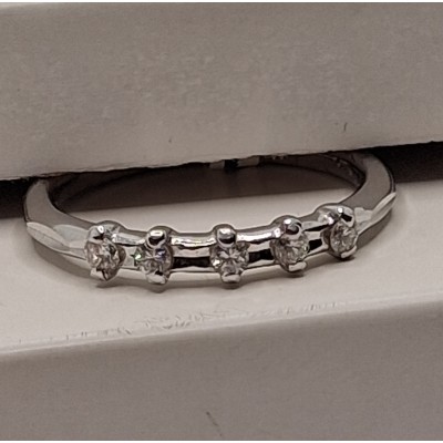Anillo oro blanco con brillantes