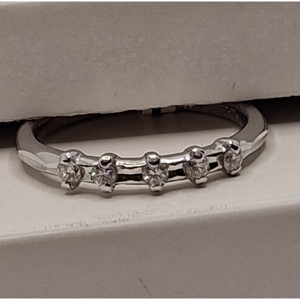 Anillo oro blanco con brillantes