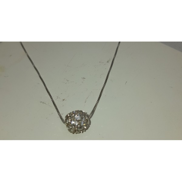 colgante oro blanco