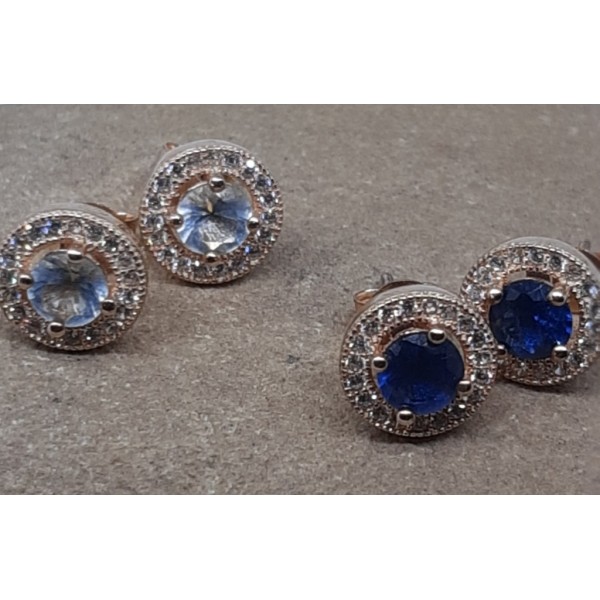 Pendientes pklata chapados en rosa