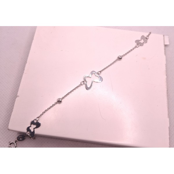 pulsera de oro blanco con motivos de 18 ktes
