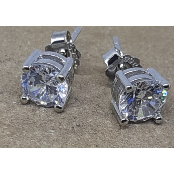 Par pendientes plata