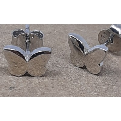 Pendientes plata mariposa