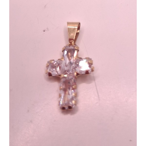 cruz oro amarillo con zc de 18 ktes