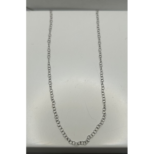 cadena de oro blanco, de 18ktes.
