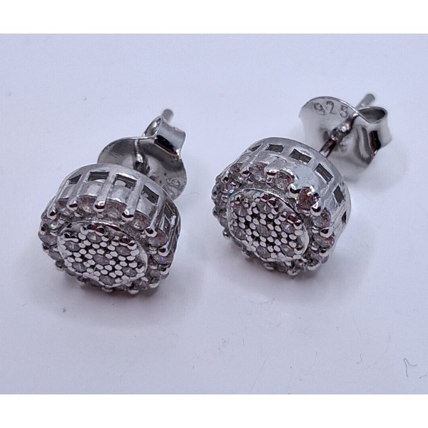 pendientes plata con zc